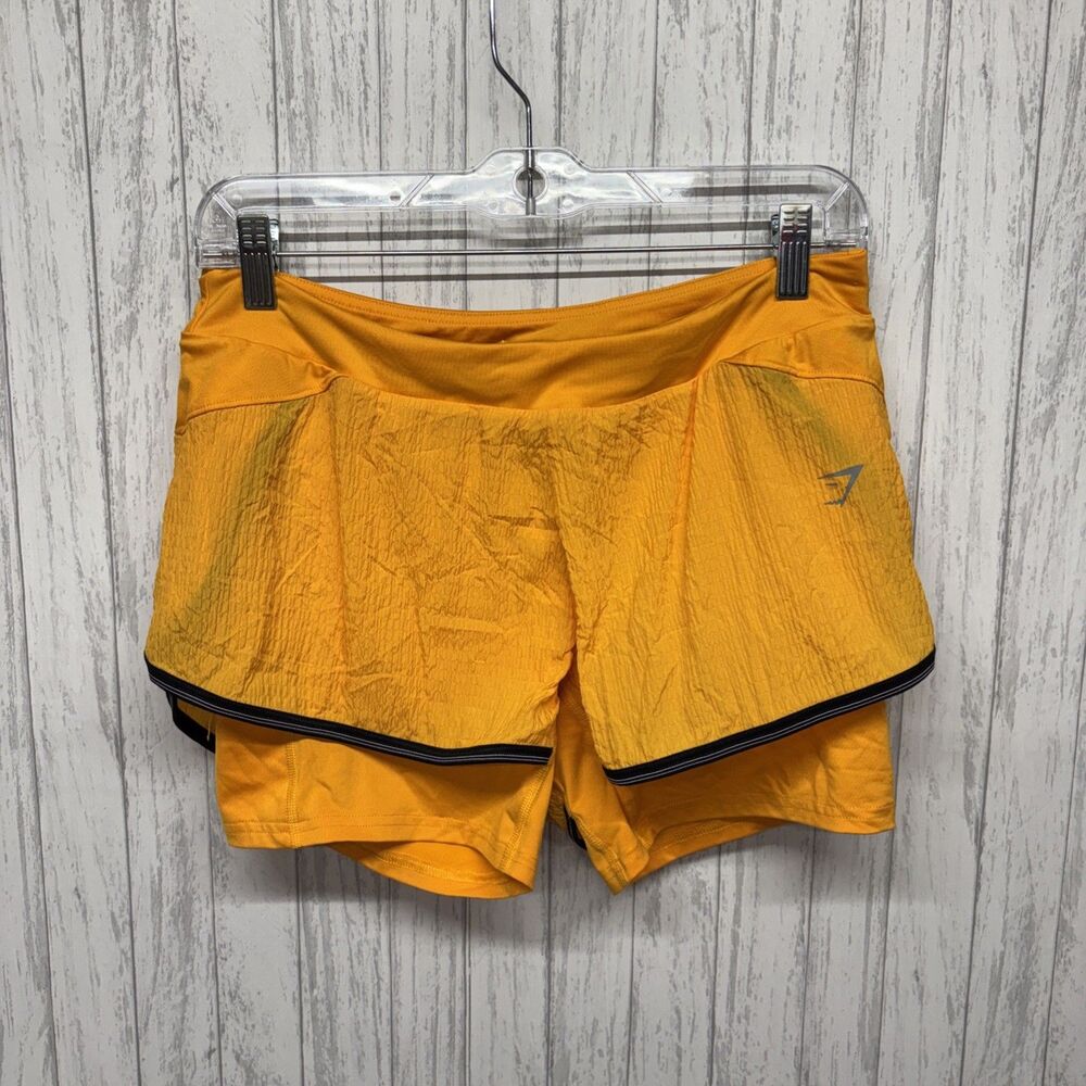 Womens Size M Gymshark Gold Gym Shorts EUC
